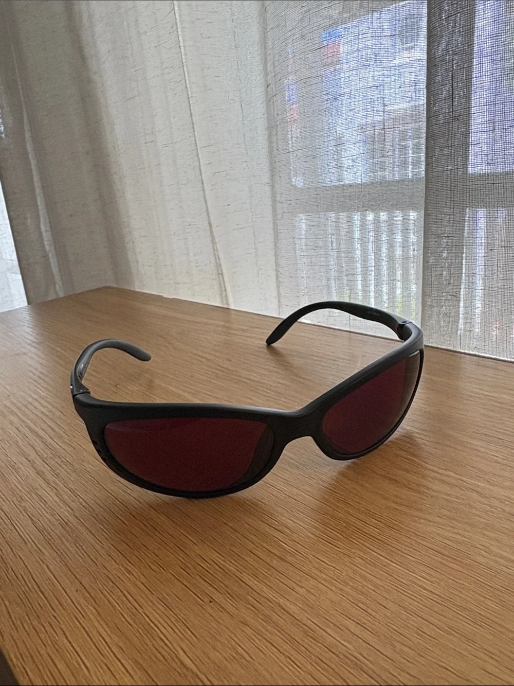 Costa Del Mar Fathom Black Sunglasses with Red Lenses